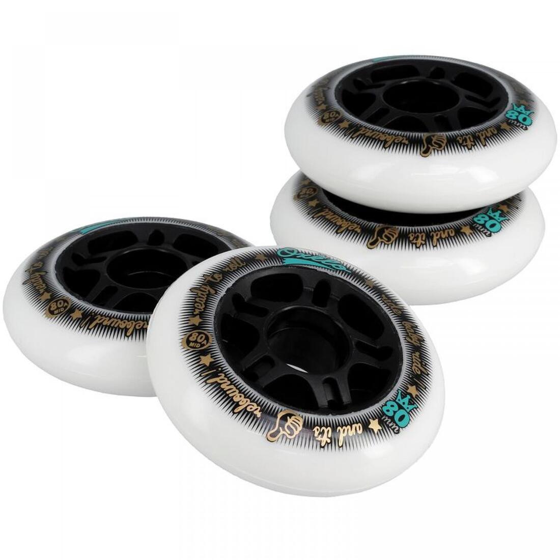Fit Inline Fitness Skate 80 mm 80A Wheels 4-Pack - Blue