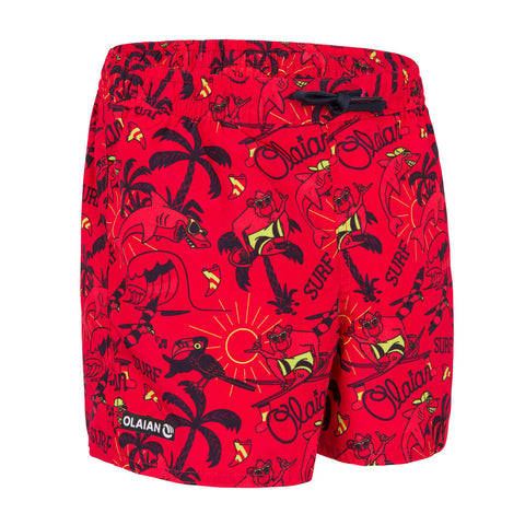 Kids’ swim shorts 100 - striped