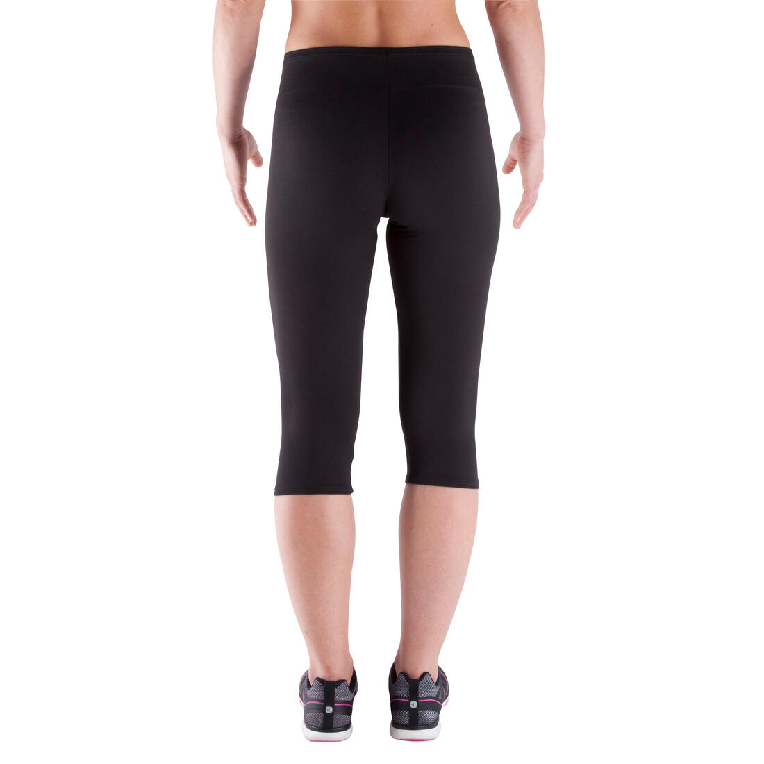Energy Women's Fitness Cropped Bottoms with Colour-Contrast Waistband