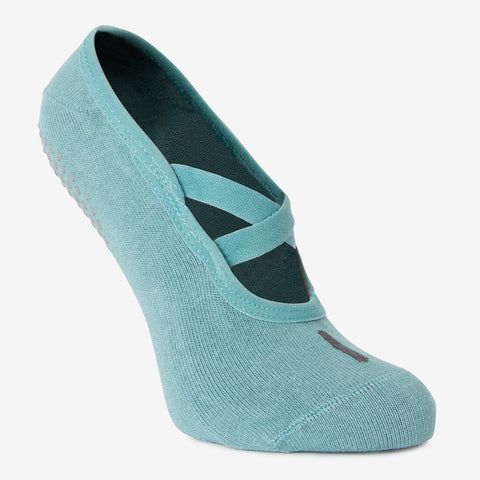 Women's Non-Slip Cotton Fitness Ballet Socks 500