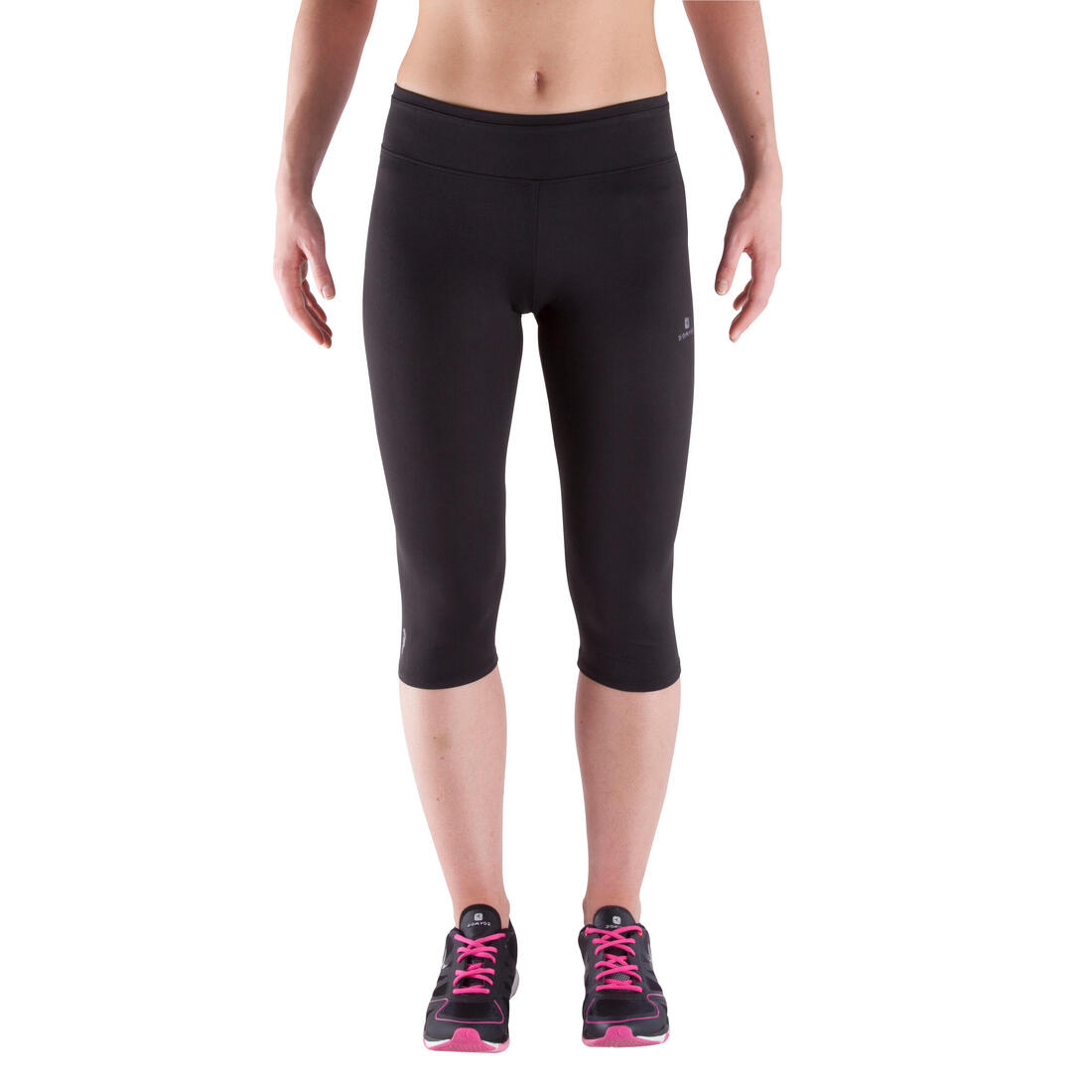 Energy Women's Fitness Cropped Bottoms with Colour-Contrast Waistband
