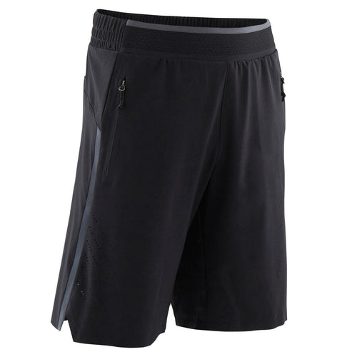 





Kids' Breathable Technical Shorts with Pockets - Black