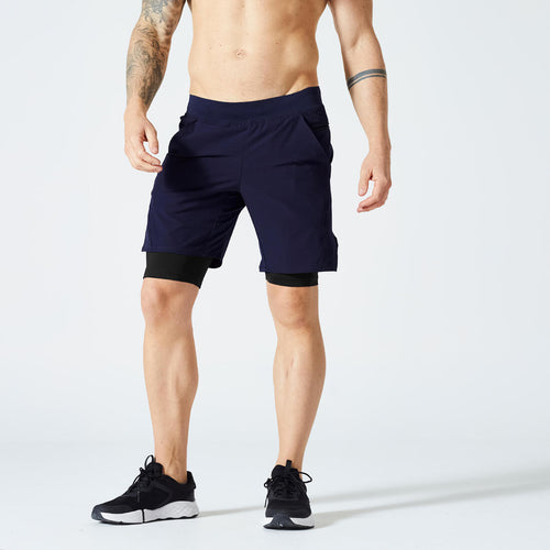 





Men's Fitness Zip Pocket Breathable 2-in-1 Shorts