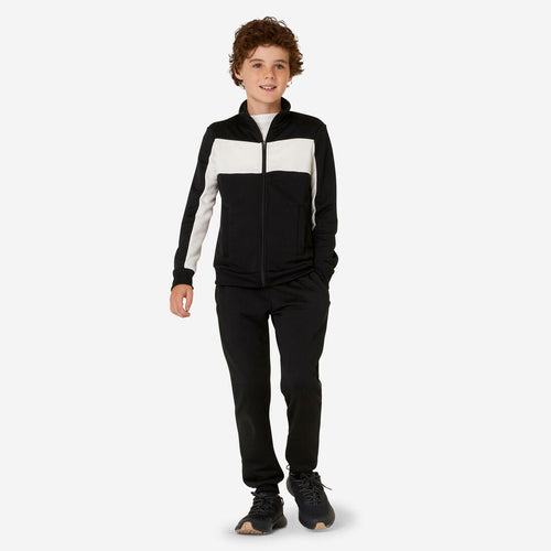 





Kids' Unisex Breathable Tracksuit - Black/White