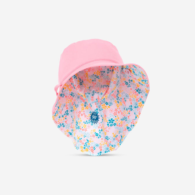 





Baby Reversible Anti-UV Hat - Light Pink with Flower Print, photo 1 of 4