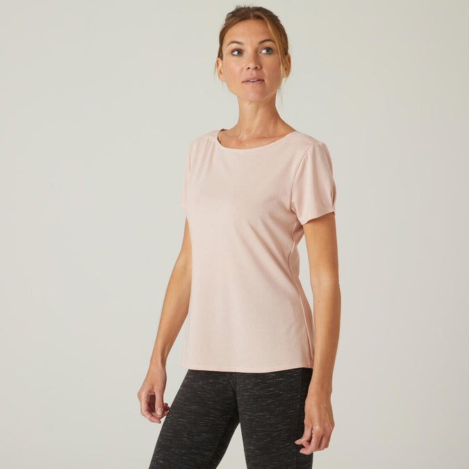 





Women's Short-Sleeved Crew Neck Straight-Cut Synthetic Fitness T-Shirt 510, photo 1 of 7