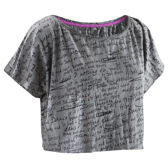 





Women's Cropped Dance T-Shirt - Dark Mottled Grey, photo 1 of 11