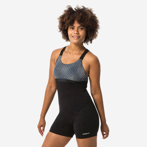 





Women's Aquafit-Aquabiking Shorty 1-Piece Swimsuit Elea Bul Black Grey