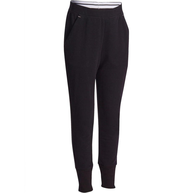 





520 Girls' Warm Slim-Fit Gym Bottoms With Pockets - Dark Grey, photo 1 of 11