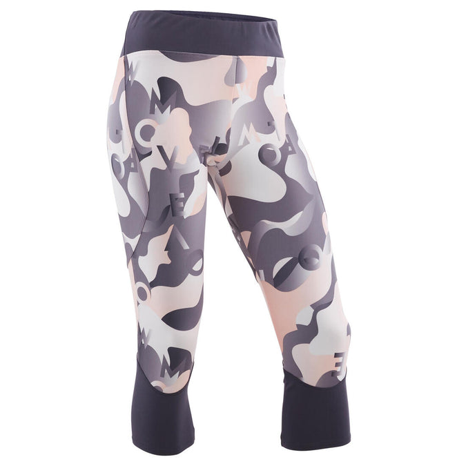 





Girls' Breathable Synthetic Cropped Gym Bottoms S500 Print, photo 1 of 5