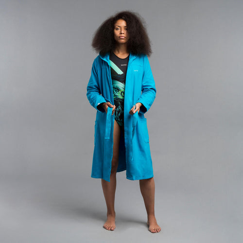 





UNISEX COTTON POOL BATHROBE BLUE