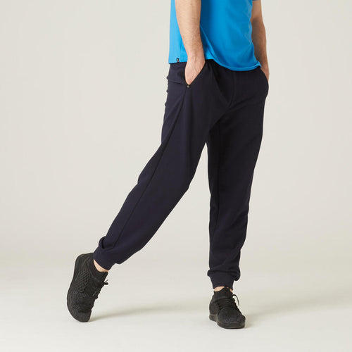 





Men's Straight-Cut Cotton-Rich Jogging Fitness Bottoms 500