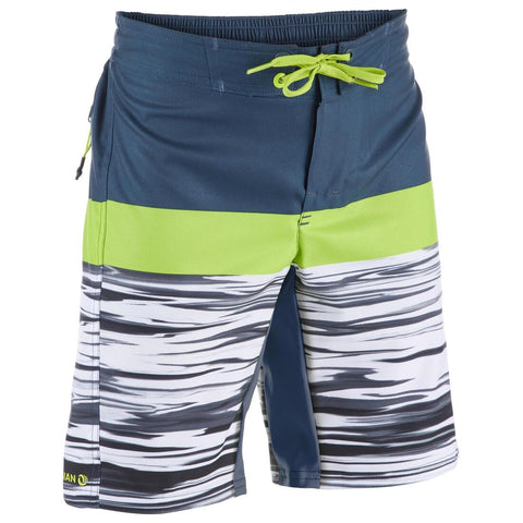 





500 Tween Long Surfing Boardshorts - Subsea Green