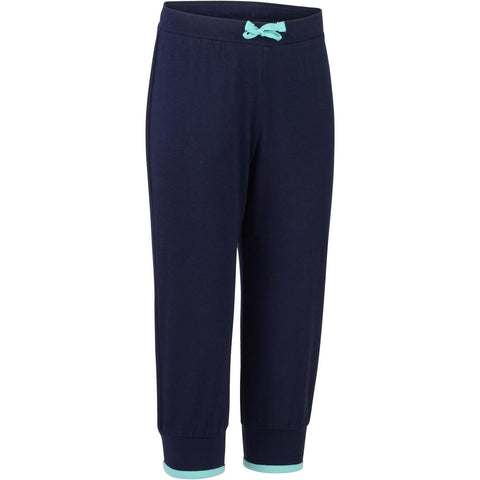 





500 Girls' Gym Cropped Bottoms - Blue