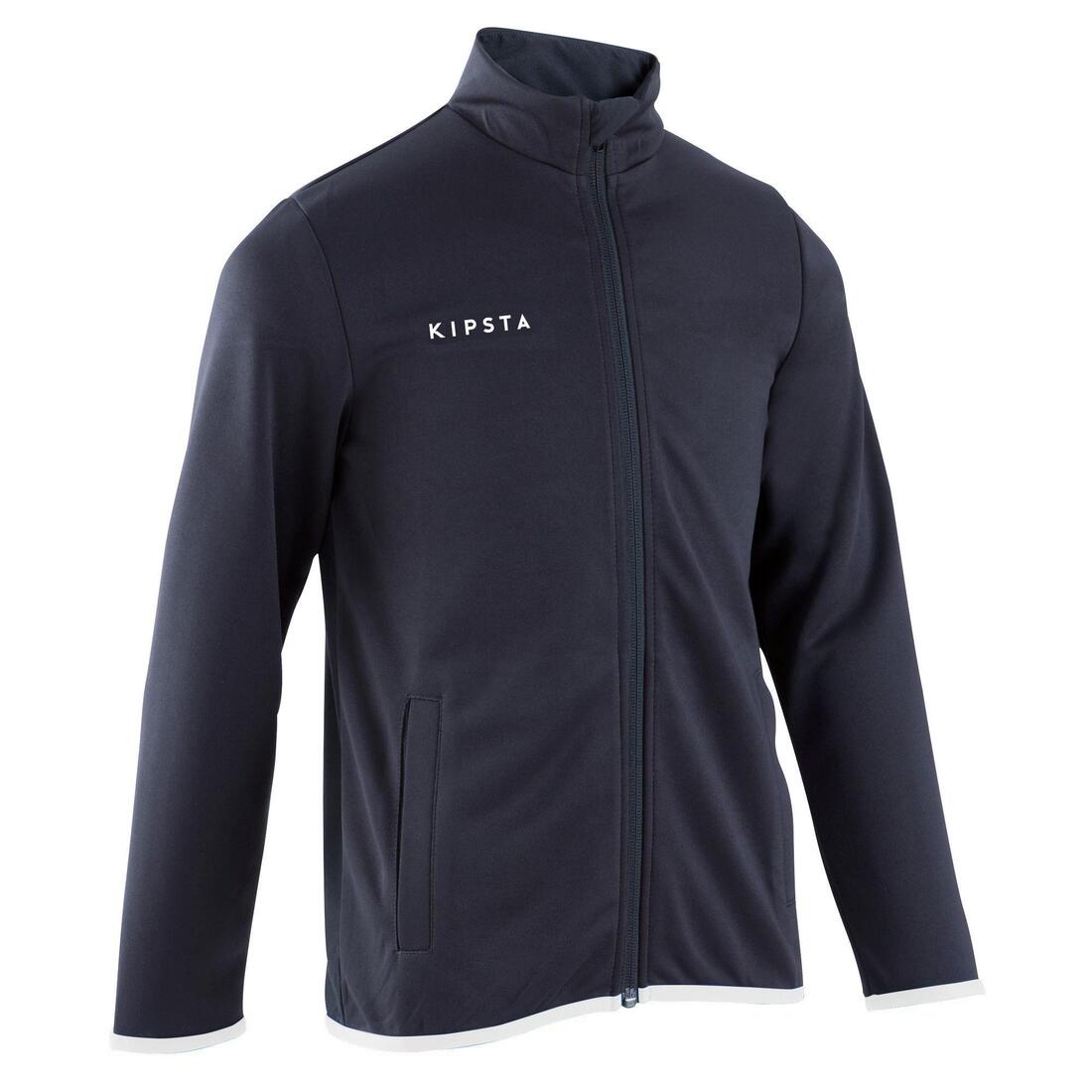 T100 Kids' Football Training Jacket - Black