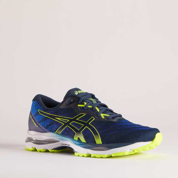 ASICS GEL ZIRUSS 4 MEN S RUNNING SHOES BLUE YELLOW Decathlon Kuwait