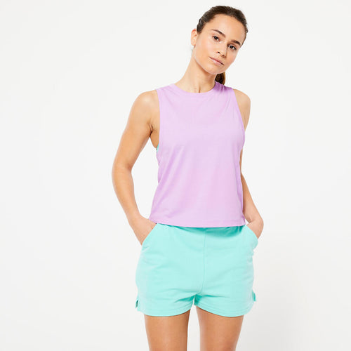 





Women's Cropped Tank Top - Mauve