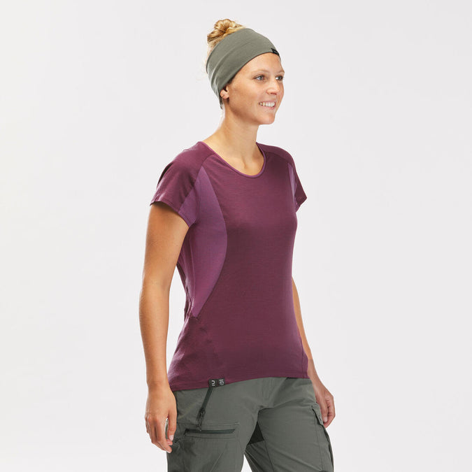 





Women’s merino wool short-sleeved trekking T-shirt MT500, photo 1 of 4