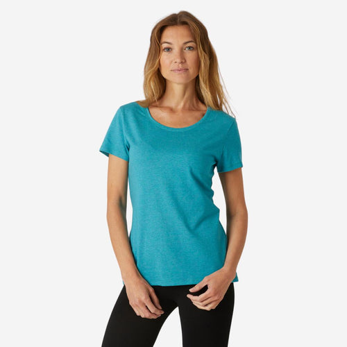 





500 Women's Regular-Fit Gym T-Shirt - Mottled Dark