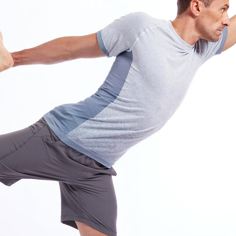 





Men's Seamless Short-Sleeved Dynamic Yoga T-Shirt - Burgundy