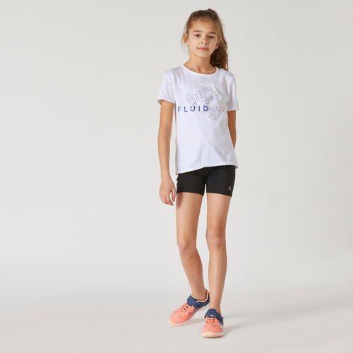 





Girls' Short-Sleeved Gym T-Shirt 100 Print