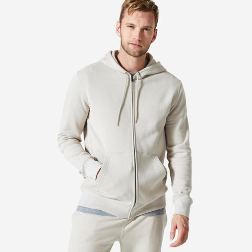 





Men's Fleece Zip-Up Fitness Hoodie