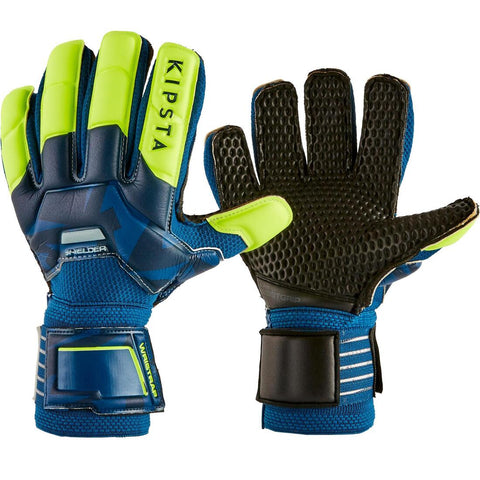 





F500 Resist Shielder Kids' Football Goalkeeper Gloves - Blue/Yellow