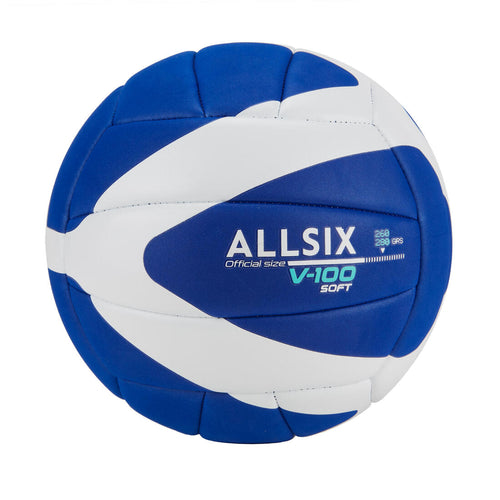 





260-280 g Volleyball for Over-15s V100 Soft - Blue/White