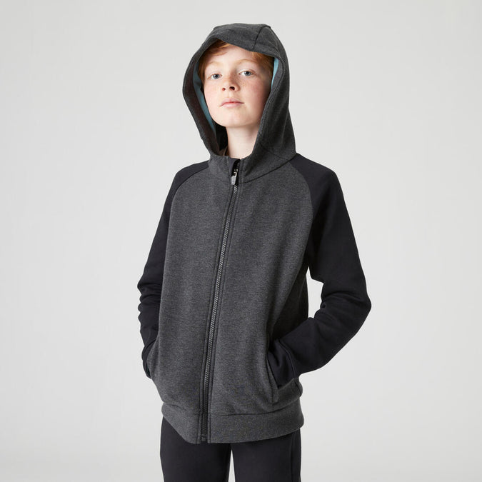 





Kids' Breathable Cotton Zip-Up Hoodie 900 - Medium and Marl, photo 1 of 13