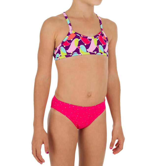 





Girls' Two-Piece Crop Top Crossover Back Swimsuit - Birdy, photo 1 of 10