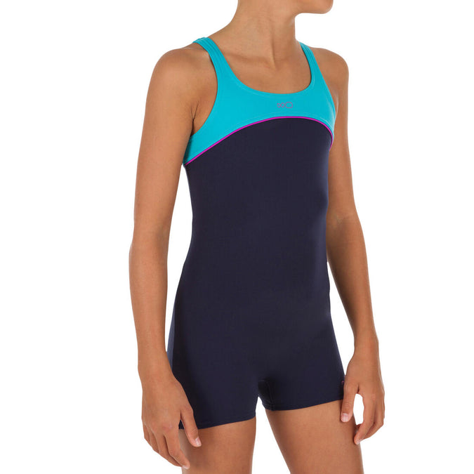 





Taïs Girl's One-Piece Shorty Swimsuit Blue, photo 1 of 5