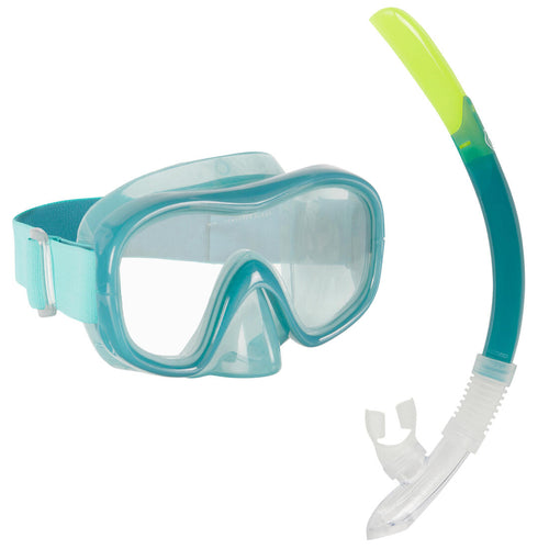 





Adult’s Diving Snorkelling Mask and Snorkel Kit SNK 100 - Pale