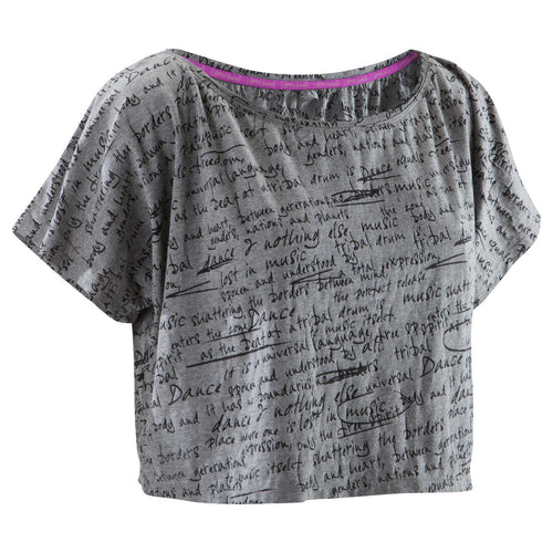 





Women's Cropped Dance T-Shirt - Dark Mottled Grey