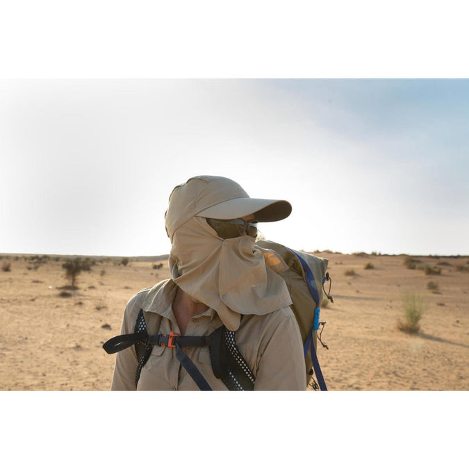 Desert Trekking Cap UV-Protection Desert 900 - Brown
