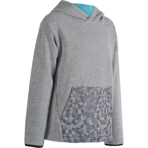 





500 Boys' Gym Hoodie - Grey Print