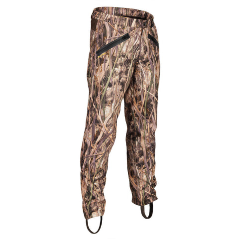 





500 waterproof hunting trousers with wetlands camo