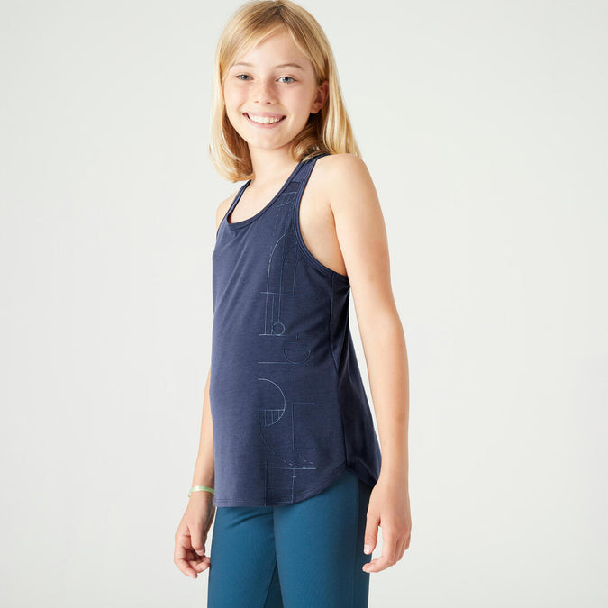 





Girls' Breathable Gym Tank Top 500 - Light Pink Print, photo 1 of 4