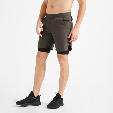 





Men's Zip Pocket Breathable 2-in-1 Fitness Shorts