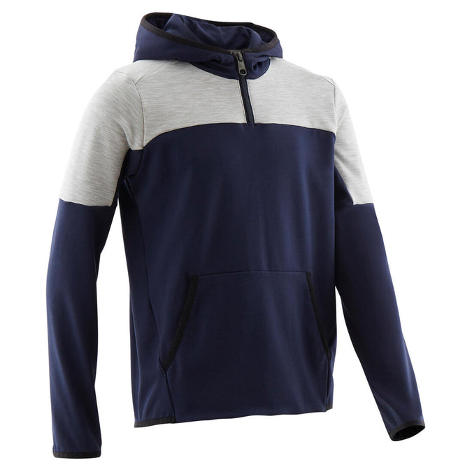





Boys' Gym Warm Breathable Synthetic Half-Zip Hoodie S500, photo 1 of 4