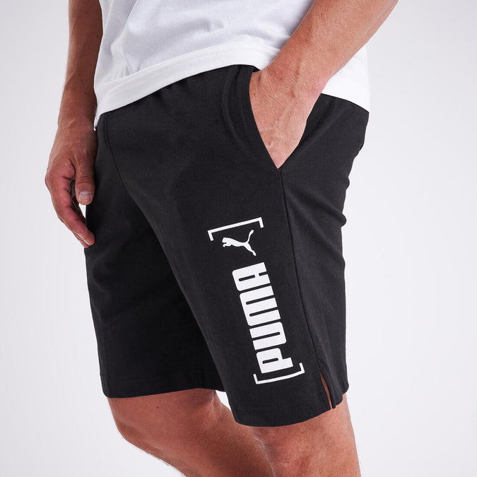 





Men's Straight-Leg Cotton Fitness Shorts With Pocket - Black, photo 1 of 9