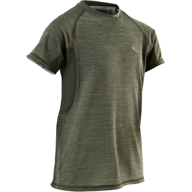 





S900 Boys' Breathable Short-Sleeved Gym T-Shirt - Khaki, photo 1 of 6