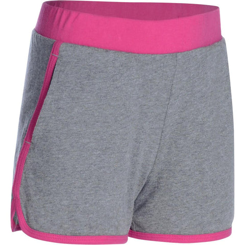 





Girls' Gym Shorts - Grey/Pink