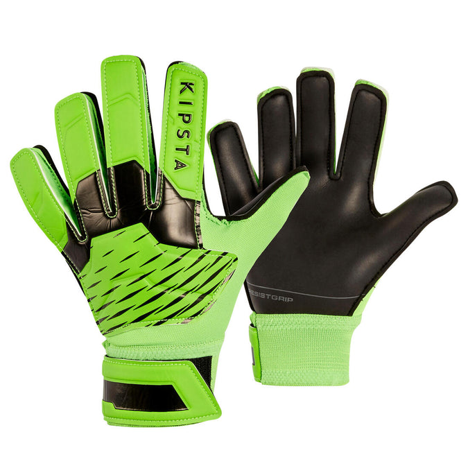 





Kids' Football Goalkeeper Gloves F100 Resist - Green/Black, photo 1 of 4
