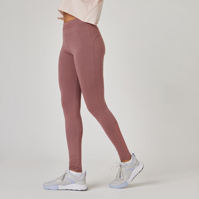 





Stretchy High-Waisted Cotton Fitness Leggings with Mesh - Burgundy, photo 1 of 7