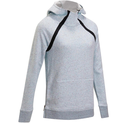 





Women's Hooded Pilates & Gentle Gym Jacket - Mottled Blue
