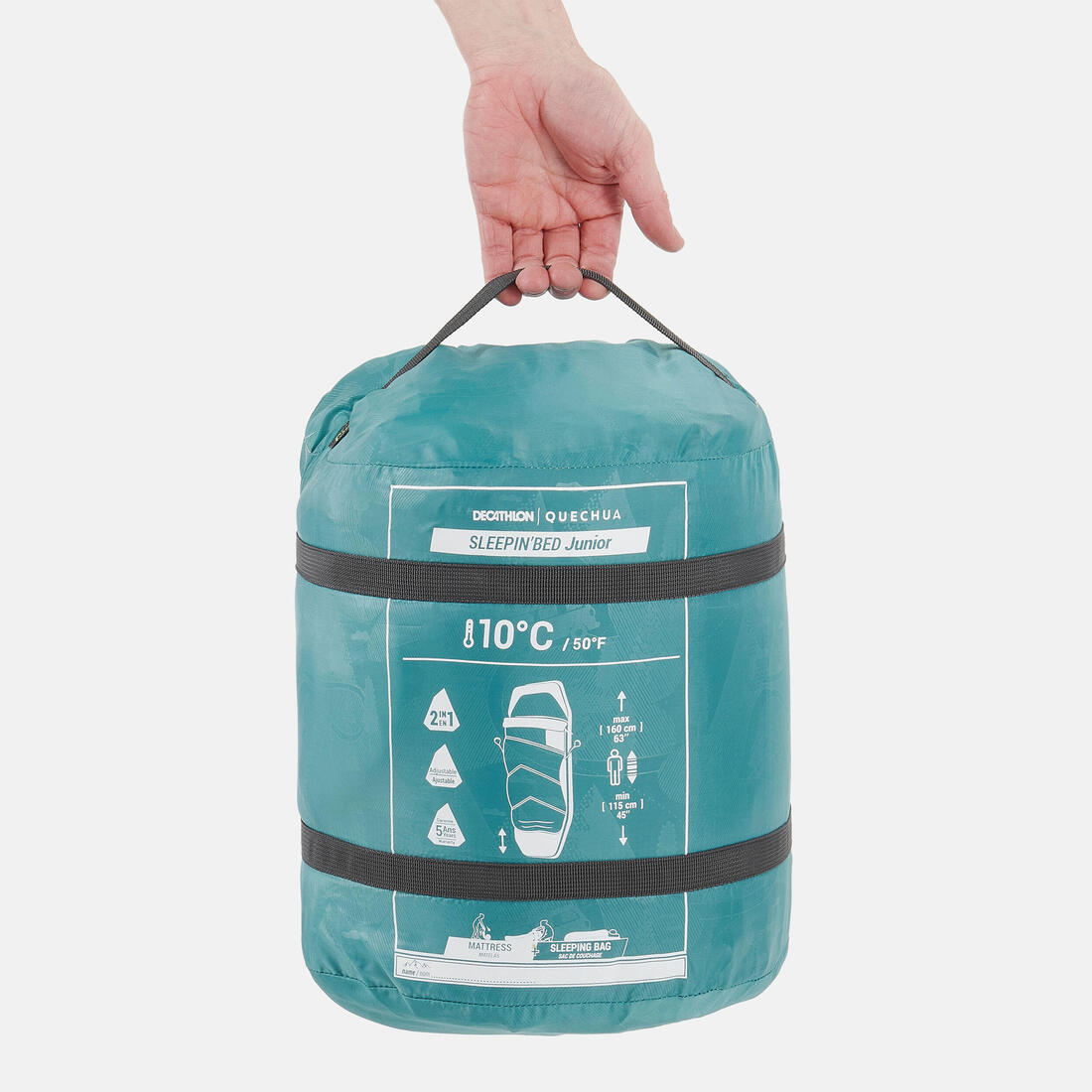 Kids’ 2-In-1 Sleeping Bag - Sleepin Bed Junior 10°C L