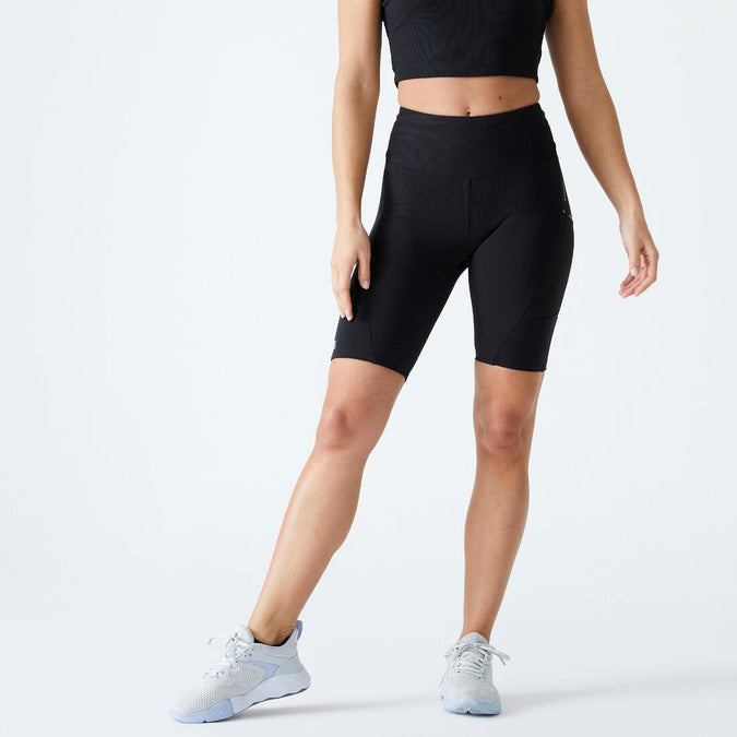





Women's Cardio Fitness Bike Shorts with Phone Pocket - Black, photo 1 of 4