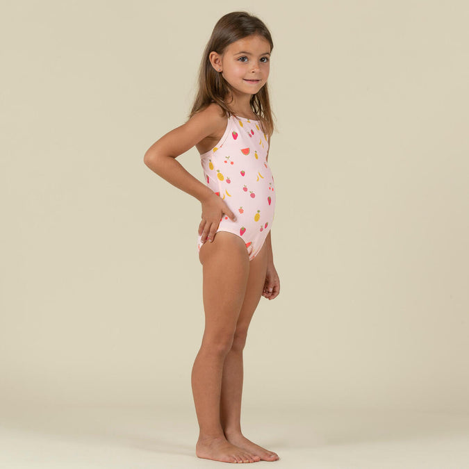 Buy Lucky Brand kids girl allover print one piece swimsuit pink combo  Online