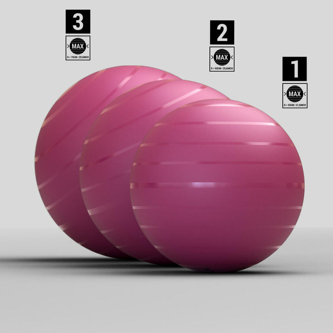 55cm Swiss Ball Pink - NZ Fitness Gear - NZ Wide Shipping