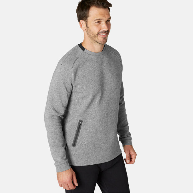 





Fitness Sweatshirt with Zippered Pocket - Grey, photo 1 of 8